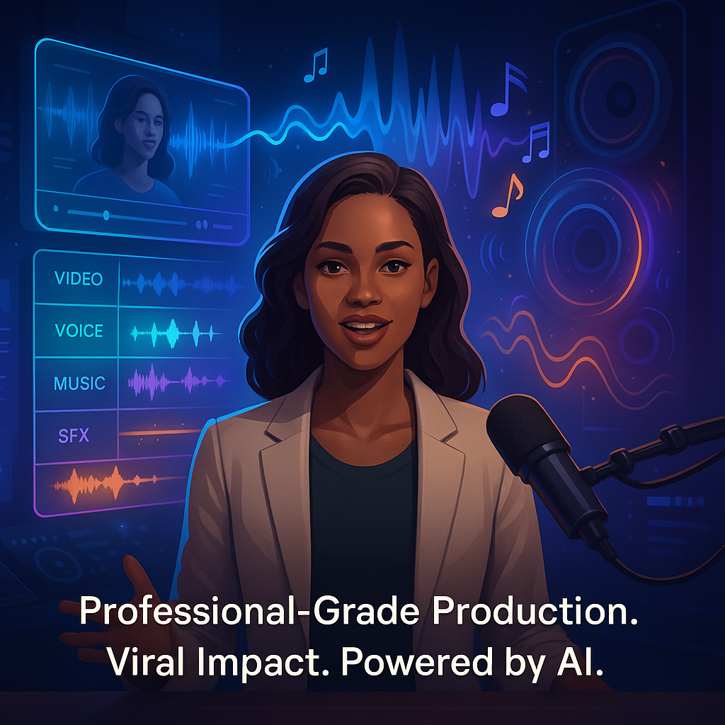 Realistic AI avatars, voice, music and sound effects elevate your video and boost its viral potential